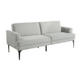 thumbnail image 3 of Serta Princeton Modern Convertible Sofa with Full Size Sleeper, Light Gray Chenille Fabric, 3 of 13