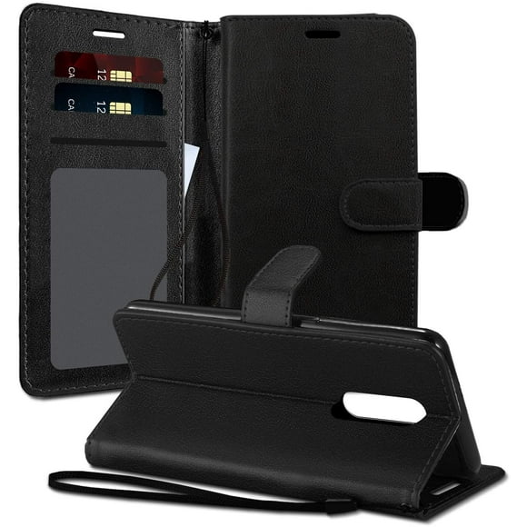 [PST] LG K30 (2019) Case, Leather Magnetic Card Slot Wallet Folio Flip Case Cover