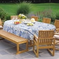 thumbnail image 4 of Oval Tablecloth 60x84 Inch, Blue Stripe Floral Table Cloth for Oval Table, Waterproof Spring Tablecloth Wrinkle Free for Dining, Picnic, Party Decor, 4 of 6