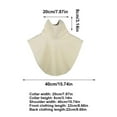 thumbnail image 2 of Wmool Col Montant en Modal pour Femme, Fausse Col Roulé Polyvalent pour Hijab de Ramadan et Mode Modeste, Taille Unique Noir/blanc 8 cm, 2 of 8