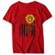 thumbnail image 4 of Fiudx Ofertas Del Día Mujer Casual Verano Impresión Manga Corta Cuello Redondo Suelta Camiseta Blusa Tops, 4 of 4
