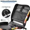 thumbnail image 4 of FORMRS Zipper Binder with Shoulder Strap 2-inch Ring 500 Sheet Capacity File Bag, Purple Triangles, 4 of 5