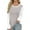 Gray, variant on Long Sleeve Shirts for Women Ribbed Knit Slim Fitted Blouses Casual Basic Tight Tee T-Shirts Stretchy Color Block Cropped Tops Dark Gray XXL