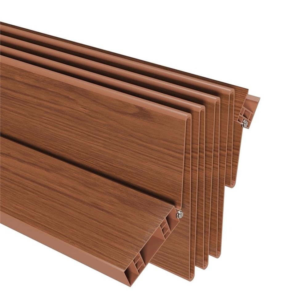 Pemberly Row 48" W PVC Foldable Accordion Doors or Privacy Room Divider - Walnut