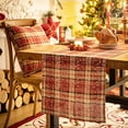 thumbnail image 7 of Red Plaid Snowflake Christmas Table Runner, Winter Holiday Table Runners 72 inches Long Xmas Decorations Indoor Outdoor Farmhouse Home Kitchen Dining Party Decor, 7 of 7