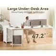 thumbnail image 5 of ODK 61'' L Shaped Desk with 4 Drawers, Reversible Corner Desk with Storage, Gaming Table with Power Outlets, USB Ports, PC Case Shelf, Computer Desk for Home Office, Study, Easy Assembly, White, 5 of 16