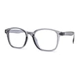thumbnail image 2 of Rectangular Horn Rim Keyhole Plastic Blue Light Flitering Computer Glasses Slate, 2 of 4