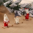 thumbnail image 4 of harmtty Xmax Christmas Ski Girl Doll Handmade Knitted Hat Clothes Reusable Xmas Tree Hanging Gnome Decoration Ornament Pendant Party Holiday Festival Gift E, 4 of 8