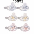 thumbnail image 4 of Ruiboury 100piece Soft Clear Silicone Earring Backs Set Of 100 No-Irritate Stud Backs Earring Backs For Studs C, 4 of 6