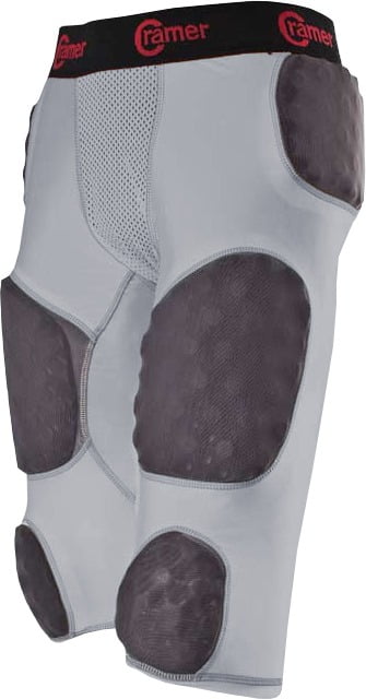 Thigh and Tailbone Pads, Cramer Thunder 7 Pad Football Girdle with Integrated Hip