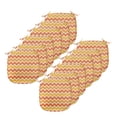 thumbnail image 1 of Chevron Chair Seating Cushion Set of 12, Wavy Geometrical Cheering Warm Colors Ornamental Art Vintage Style, Seat Pads for Office with Anti-slip Backing, 16"x16", Orange Yellow Cream, by Ambesonne, 1 of 5