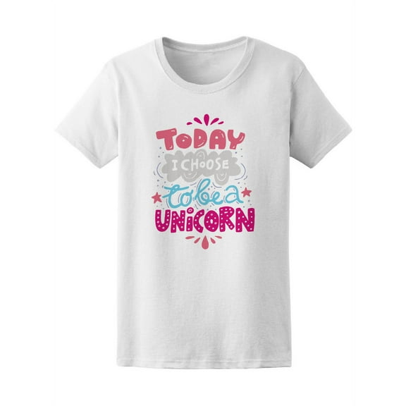Today I Choose To Be A Unicorn Doodle T-Shirt - Image by Shutterstock, Female Small
