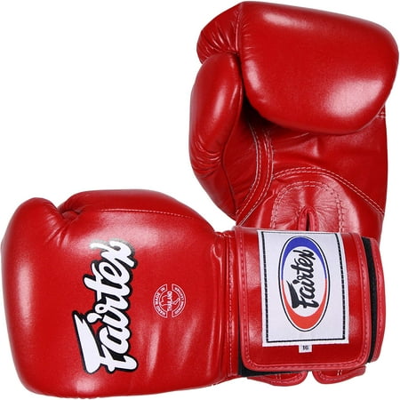 Fairtex Boxing Gloves BGV5 -Super Sparring Gloves. Size: 12 14 16 oz. Sparring Gloves for Muay Thai, Kick Boxing, MMA (Red, 12
