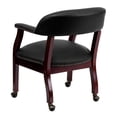 thumbnail image 5 of Pemberly Row Leather Guest Chair with Casters in Black, 5 of 7
