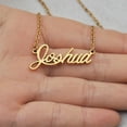 thumbnail image 3 of 18k Gold Plated Dainty Joshua Name Necklace Chain Choker Family Kid Names Jewelry, 3 of 3