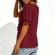 thumbnail image 5 of Camisas de Manga Corta para las Mujeres Blusa de Suéter de Cuello en V Casual para las Mujeres, Top de Estiramiento Suave para Uso Diario Y de Fiesta, 5 of 7
