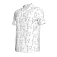 thumbnail image 3 of Daiia Poodle Dog Pattern Men’s Polo Shirts,Solid Deck Shirt,Classic Fit, Breathable Cotton Polo for Casual and Sport Wear-Medium, 3 of 9