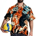 thumbnail image 4 of Football Men's Short Sleeve Beach Shirts, Casual Printed Poplin Button Down, Unisex Summer Hawaiian Shirt, 4 of 6
