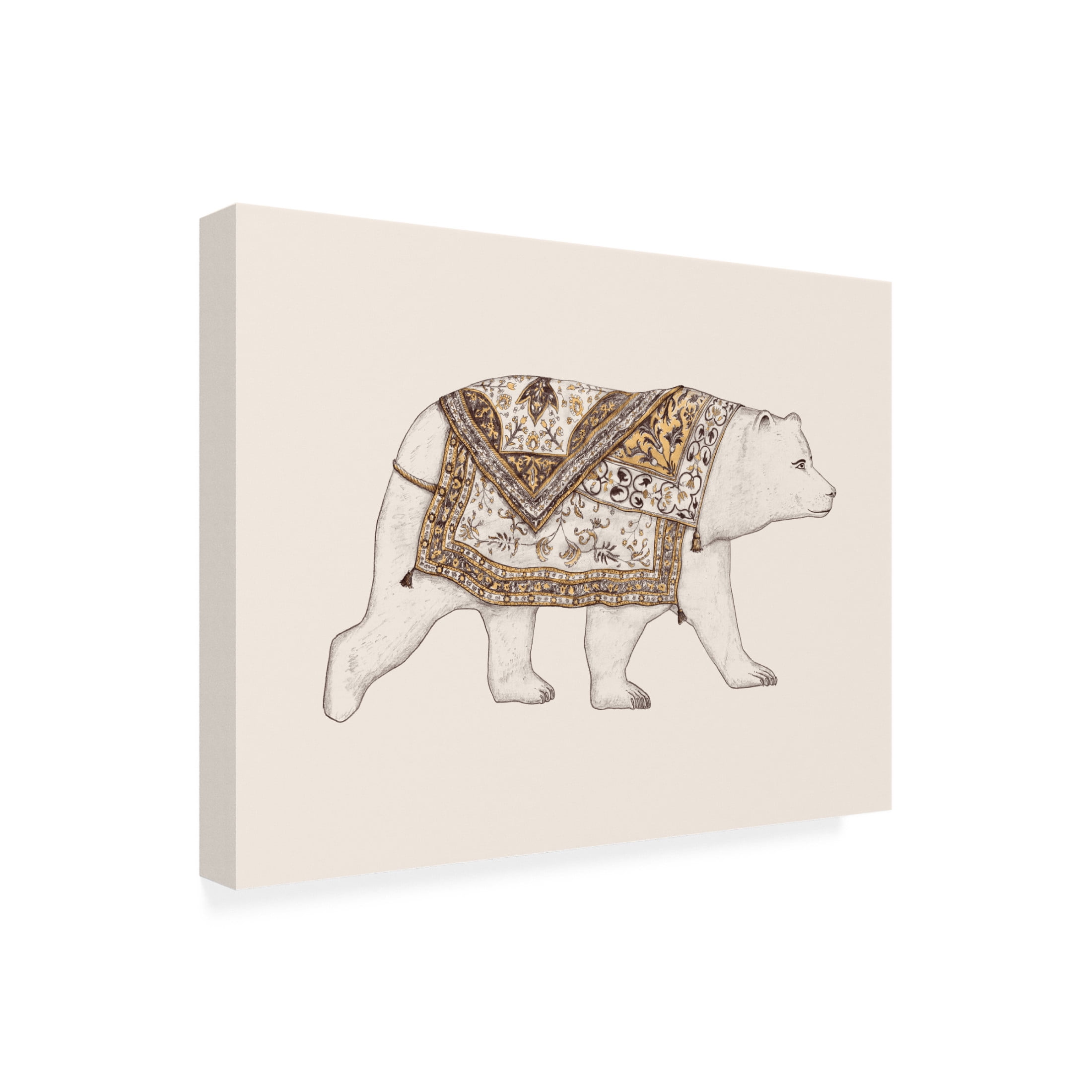 Trademark Fine Art Florent Bodart Ours Blanc Canvas Wall Art