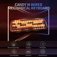 thumbnail image 3 of Mofii Candy M Wired Mechanical Keyboard 84 Keys Gaming Keyboard with Blue Switch White Backlight Shortcuts Brown, 3 of 7