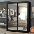 thumbnail image 2 of Ropero Madesa Dallas Plus 2 Puertas Con Espejo Negro, 2 of 5