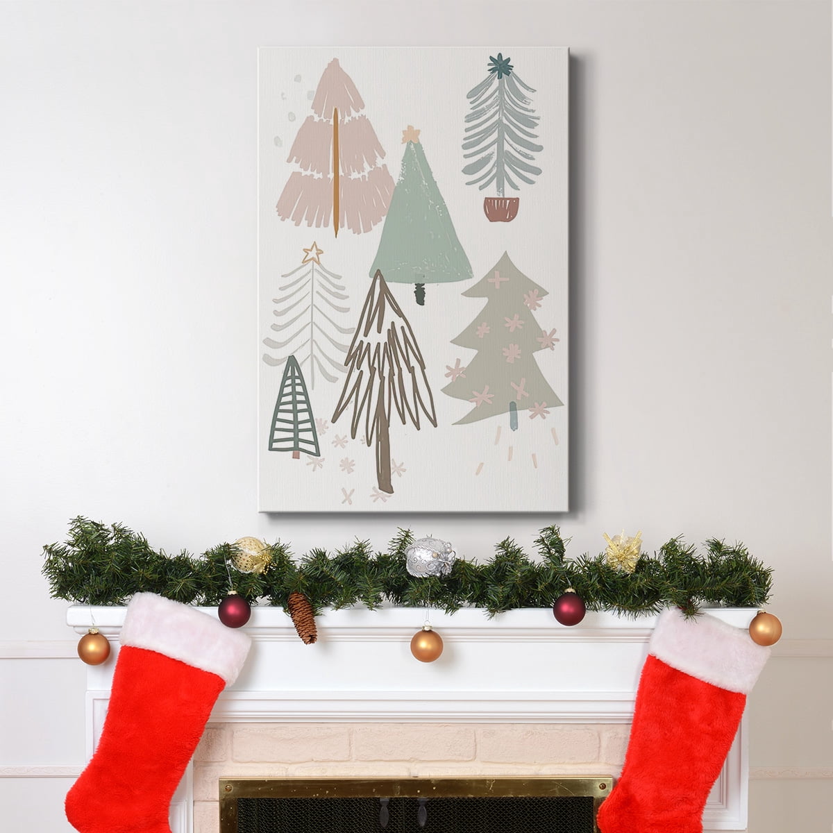 Christmas Tree Sketchbook Collection B- Gallery Wrapped Canvas