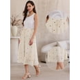 thumbnail image 2 of DARING DIVA Women's Elastic Waist Polka Dots Midi Skirts Small Beige, 2 of 6