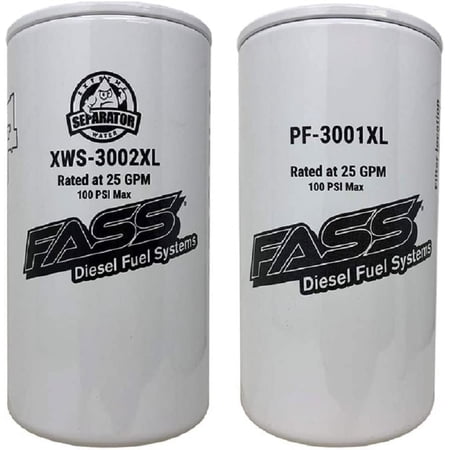 FASS Titanium Series Fuel Filter Combo Package XWS-3002XL / PF-3001XL Replaces FF-3003