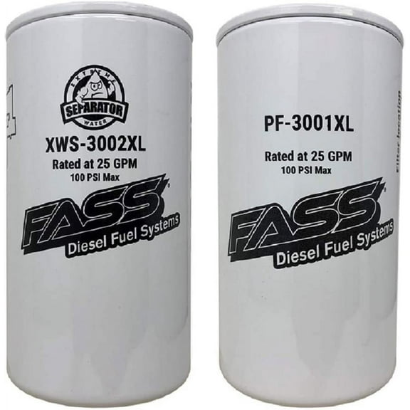 FASS Titanium Series Fuel Filter Combo Package XWS-3002XL / PF-3001XL Replaces FF-3003