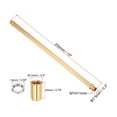 thumbnail image 2 of Uxcell Lighting Downrod 10 Inch Long M10 Threaded Extension Rod Lighting Fixtures Gold Tone 4 Set, 2 of 5