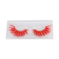 thumbnail image 1 of 3 pares de pestañas rojas largas y gruesas pestañas postizas maquillaje de fiesta de disfraces de Halloween (rojo), 1 of 5