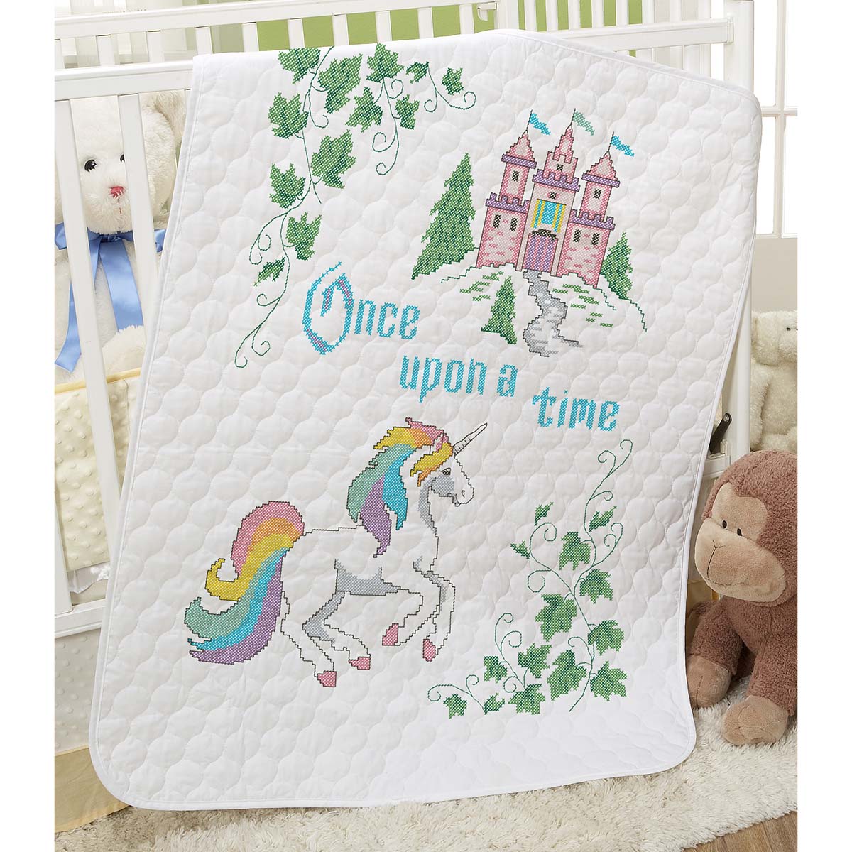 Herrschners Herrschners® PreQuilted StorytimeUnicorn Baby Quilt