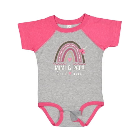 

Inktastic Mimi and Papa Love Me Rainbow Gift Baby Girl Bodysuit