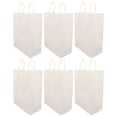 thumbnail image 1 of Bolsas de compras pequeñas de papel kraft, 50 unidades, bolsas de papel kraft blancas, bolsas de papel kraft blancas con asas, bolsas de papel kraft blancas, rendimiento confiable, 1 of 8