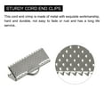 thumbnail image 4 of Uxcell Ribbon Crimp Clamp Ends, 16mm Bookmark Pinch Cord End Clasps for DIY Silver White 100Pack, 4 of 7