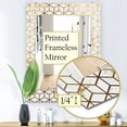 thumbnail image 3 of DESIGN ART Designart 'Capital Gold Honeycomb 6' Modern Mirror - Printed Wall Mirror 27.6 in. wide x 39.4 in. high, 3 of 4