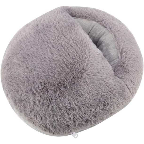 Cojín calentador de pies, calentador eléctrico USB para pantuflas de calefacción de oficina de invierno, zapatos para aliviar la terapia de heridas 5V 50 ℃-60 ℃ (gris) Fokelyi LL-2227-1