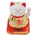 thumbnail image 3 of Lucky Waving Cat Light Induction Plastic Chinese Welcome Cat Ornament for Home Cars Yellow, 3 of 6