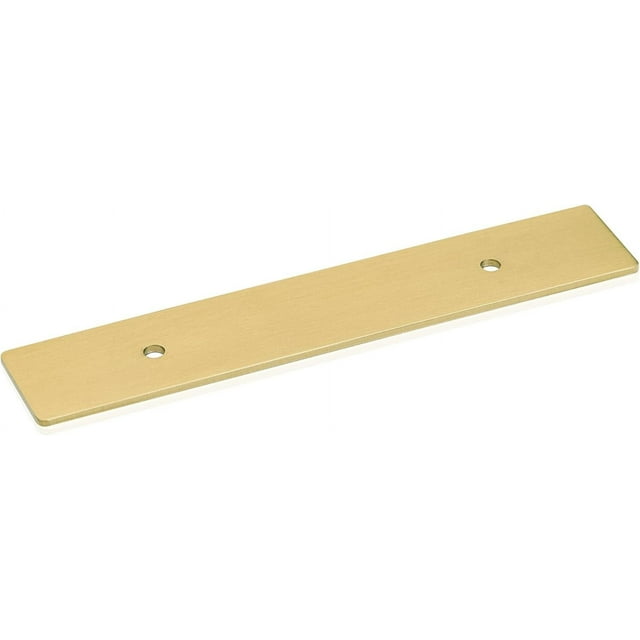 5-Pack Solid Brass Cabinet Pulls Back Plates, Rectangle Cabinet Pulls BackPlates, 3-Inch Hole Center,5.3-Inch Total Length for Cabinet Hardware, Brushed Brass Finish 3-Inch Hole Centers Rectangle