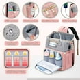 thumbnail image 6 of Diaper Bag Backpack, Campmoy 8 in 1 Large Diaper Bag with Changing Station, 900D Oxford Waterproof Diaper Bag with Unique Toy Hanging Rod Bassinet for Boys Girl(Pink), 6 of 9