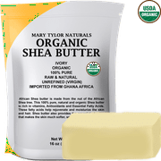 Organic Shea Butter 1 lb (16 Oz) Raw Unrefined Ivory Grade A. Amazing Skin Nourishment, Great For DIY Body Butters Lip Balms Lotions Acne Eczema & Stretch Marks By Mary Tyler Naturals