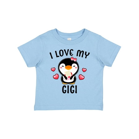 

Inktastic I Love My Gigi with Cute Penguin and Hearts Gift Toddler Toddler Girl T-Shirt