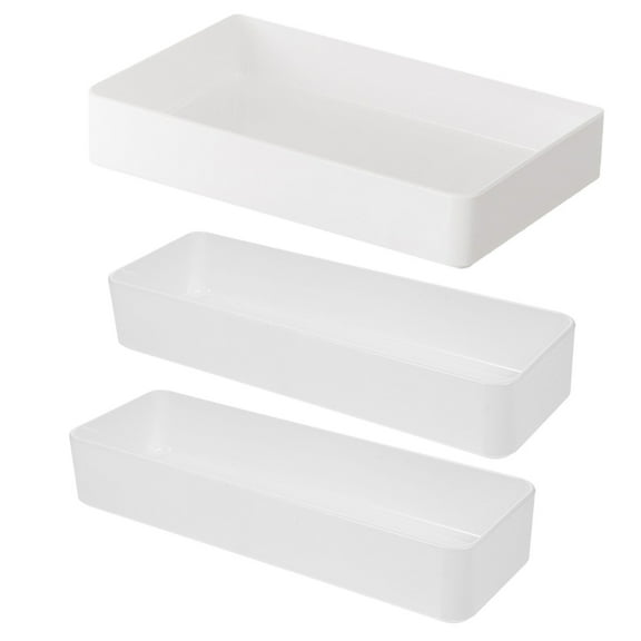 Himition 3pcs Organizer Tray Utensil Organizer Silverware Tray Kitchen Drawer Cutlery Flatware Organizer