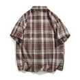 thumbnail image 4 of flyskyup Big and Tall Plaid Shirts for Mens Turndown Short Sleeve Button Down Dailywear Business Casual Blouses with Pockets, 4 of 9