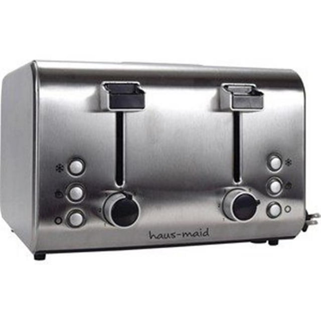 Coffee Pro CFPOG8590 Stainless Steel Haus-Maid 4-Slice Toaster, Gray