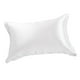 thumbnail image 4 of Funda de almohada de seda satinada de 2 piezas, funda de almohada King Queen, funda de cojín estándar 2 uds. Blanco, 4 of 9