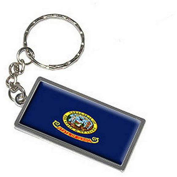Idaho State Flag Keychain Key Chain Ring