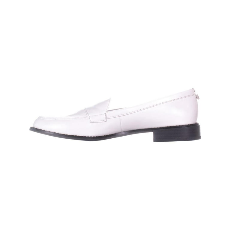 Womens Calvin Klein Amaya Slip On Loafers Platinum White