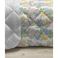 thumbnail image 3 of Peony Down Alternative Comforter, Colorful Flowers Bouquet Simple Romantic Pattern, Microfiber Quilt for All Season, 5 Sizes, Blue Rose, by Ambesonne, 3 of 3