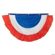 Patriotic Ruffle Edge Bunting, Fourth of July, Home Decor, 1 Piece